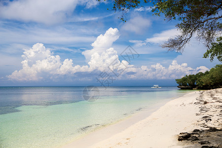 菲律宾白沙滩菲律宾无人沙滩背景