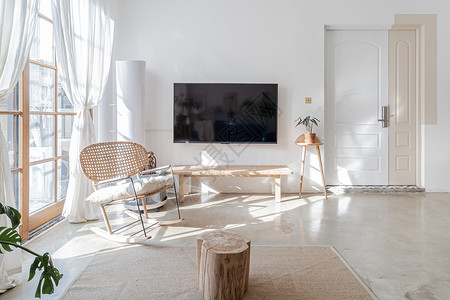 电视机对话框甜美民宿客厅设计背景