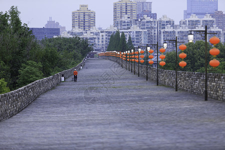 南京明城墙夜景背景图片