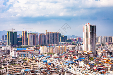 广西贵港市港北区建筑群背景图片