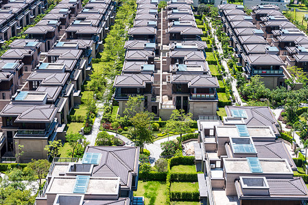 高档小区建筑群背景图片