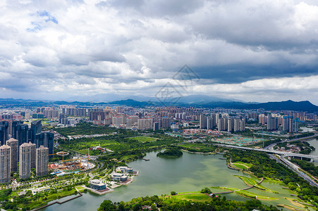 漳州碧湖公园周边建筑群图片