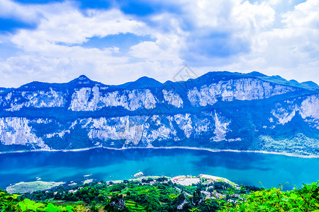 百里山水画廊贵州黔西乌江源百里画廊风景区背景