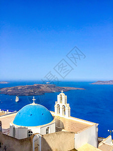 希腊圣托里尼风光背景图片