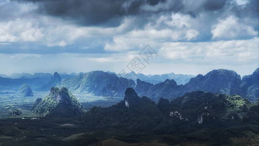 泰国山脉乌云群山自然风光图片