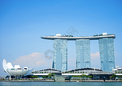 新加坡蓝天新加坡金沙酒店背景