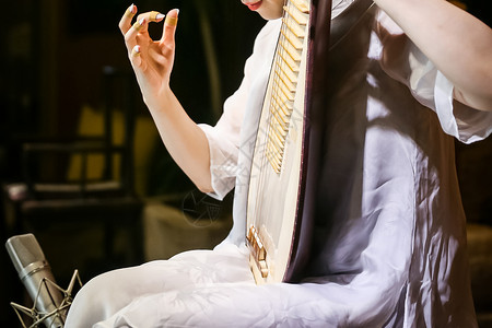 传统琵琶素材中国传统民族器乐弹拨乐琵琶演奏表演背景