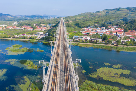 高铁大桥航拍铁路大桥背景