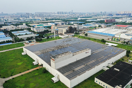 太阳能发电站工厂屋顶太阳能系统背景