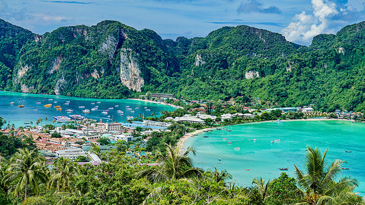 海岛壁纸泰国皮皮岛山顶观景台背景