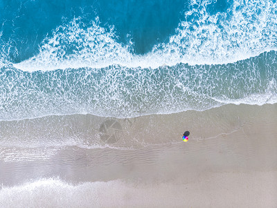 沙滩游玩冲浪广西北海银滩蔚蓝的大海背景