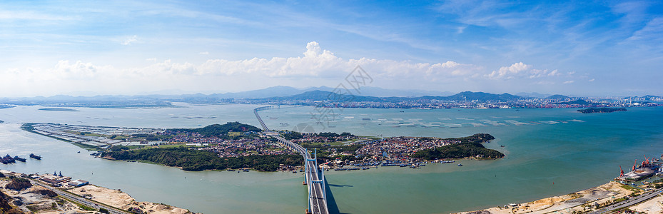 半岛交通航拍厦漳跨海大桥背景