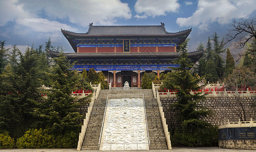 河北天桂山寺庙五桂山高清图片