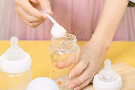 宝宝喝水素材婴儿泡奶粉背景