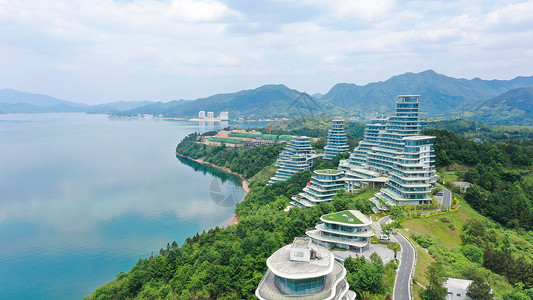 黄山太平湖风景区背景图片