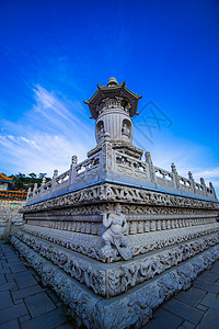 厦门梅山寺建筑风光背景