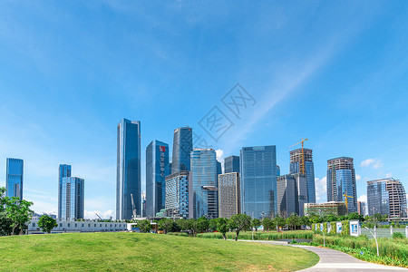 深圳前海自贸区深圳前海建筑群背景