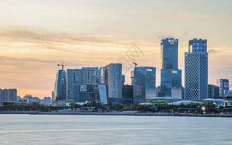 深圳前海自贸区深圳前海海边公园背景