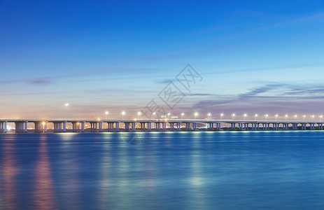 高速路夜景深圳前海海边公园广深沿江高速路背景