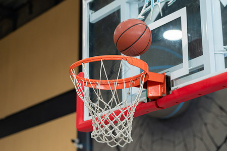 篮球进框篮球进球素材高清图片