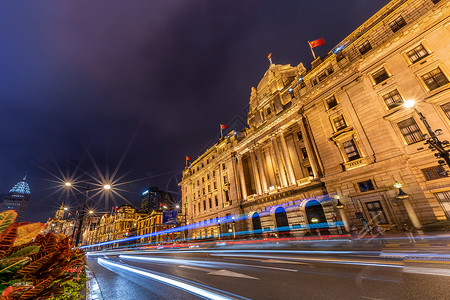 上海外滩万国建筑群夜景高清图片