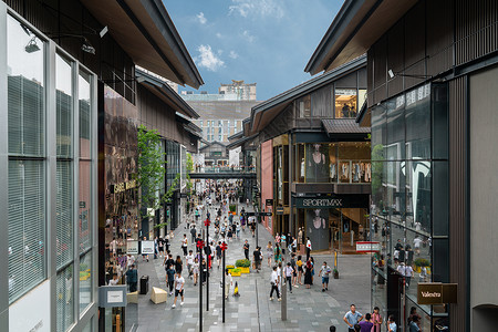 商铺店面成都太古里商业中心背景