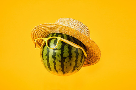 创意夏日水果西瓜背景图片