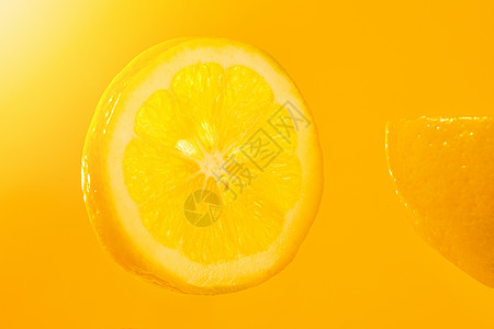 夏日水果柠檬场景背景图片