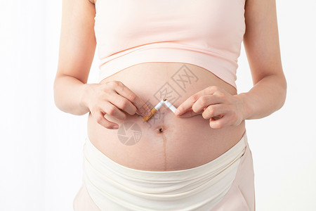 人物标识孕妇禁烟概念背景
