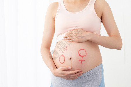 珍爱生命手写字孕妇婴儿性别概念背景