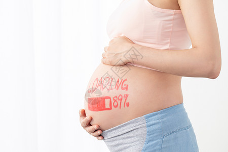 孕妇预产期临近概念背景图片