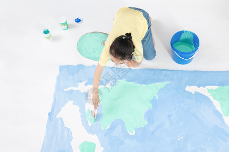 儿童手绘视界地图背景