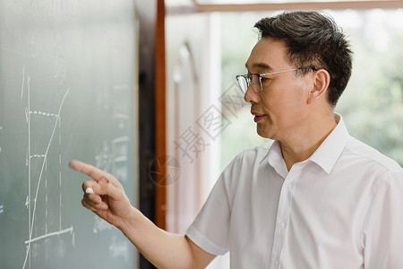 辅导数学教师在给学生上课背景