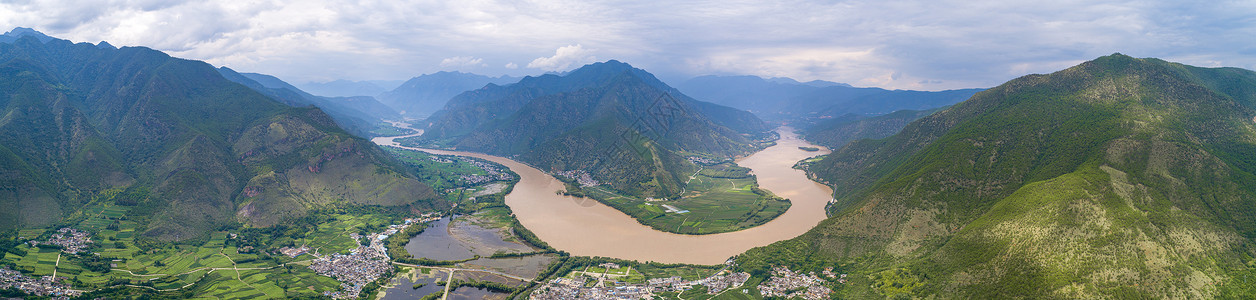 云南旅游素材云南丽江长江第一湾背景