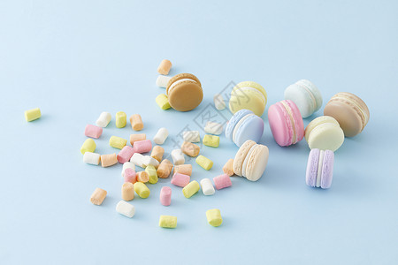 马卡龙甜蜜的糖果高清图片