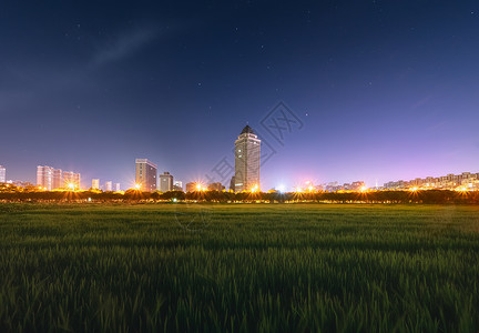 长三角经济区盐城城市夜景背景