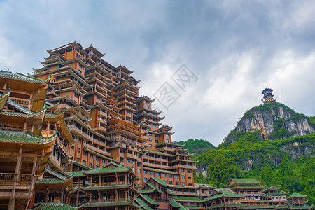 贵州省黔南布依族苗族自治州独山县影山镇静心谷景区背景