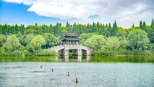 太湖风光常州尚湖公园风景背景