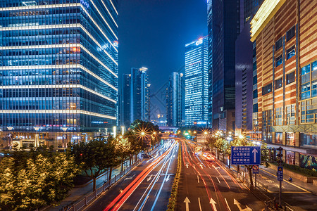 教育综合体上海城市夜景背景