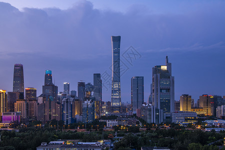 北京酒店北京城市国贸CBD夜晚背景