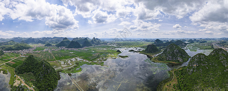 池子普者黑全景背景