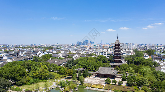 苏州老城区城市风光背景