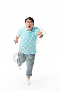 肥胖男士奔跑形象图片