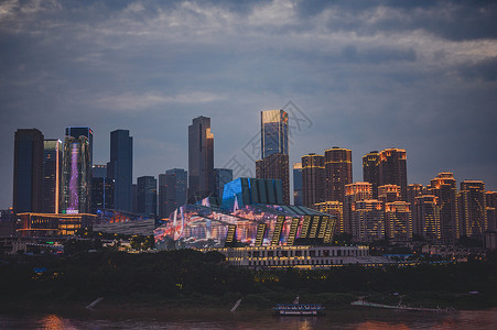 重庆大剧院夜景背景图片