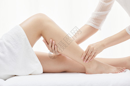女性spa腿部护理背景图片