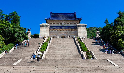 雄伟的建筑南京中山陵背景