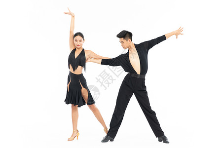 拉丁舞双人舞蹈动作训练背景