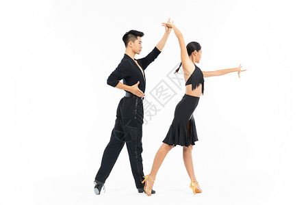 拉丁舞双人舞蹈动作训练背景