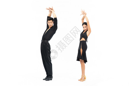 双人国标舞舞蹈动作练习背景图片