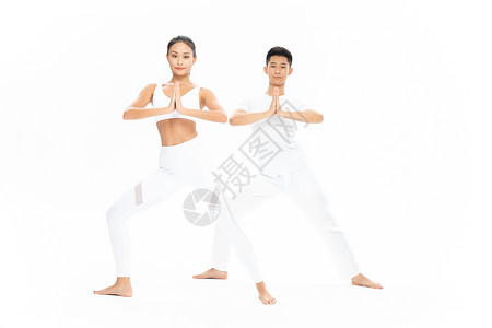 双人瑜伽健身锻炼图片
